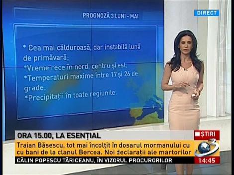 Prognoza meteo pentru următoarele 3 luni