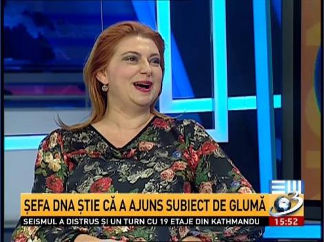 Şefa DNA ştie că a ajuns subiect de glumă