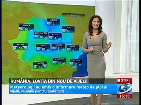 Rom&acirc;nia, lovită din nou de vijelii