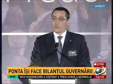 Ponta &icirc;şi face bilanţul Guvernării