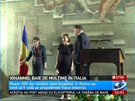 Iohannis, baie de mulţime &icirc;n Italia