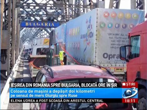 Ieşirea din România spre Bulgaria, blocată ore în şir