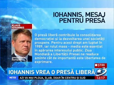 Iohannis vrea o presă liberă