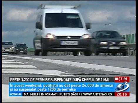 Peste 1.200 de permise suspendate după cheful de 1 mai