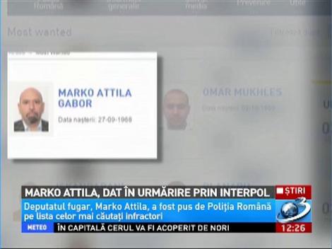 Marko Attila, dat &icirc;n urmărire prin interpol
