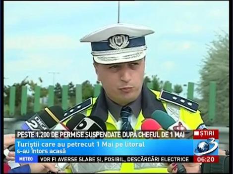 1.200 de permise suspendate după cheful de 1 mai