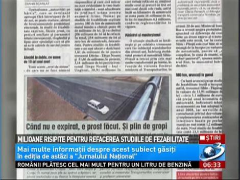 Milioane risipite pentru refacerea studiilor de fazabilitate