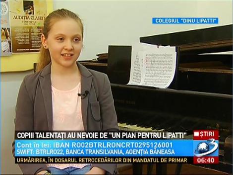 Copiii talentaţi au nevoie de "Un pian pentru Lipatti"