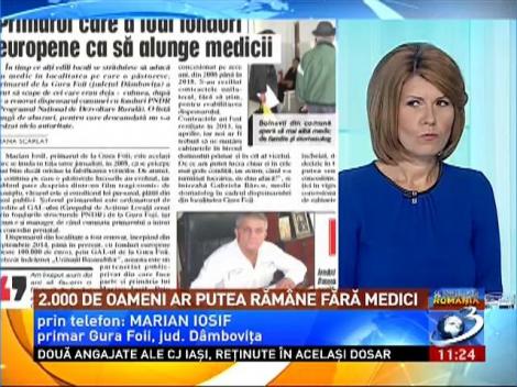 Un primar a luat bani europeni ca să ALUNGE medicii