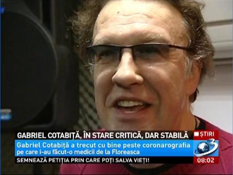 Gabriel Cotabiţă a trecut cu bine de coronografie, dar este în continuare asistat şi ventilat mecanic