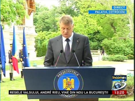 Recepţie de Ziua Europei, la Cotroceni. Iohannis şi Ponta, faţă &icirc;n faţă