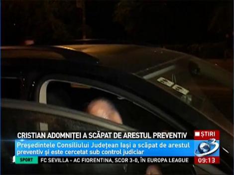 Cristian Adomniţei a scăpat de arestul preventiv