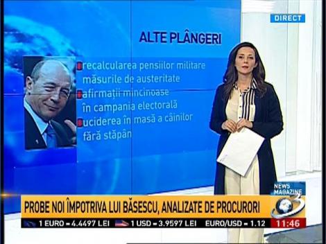 Probe noi împotriva lui Băsescu, analizate de procurori