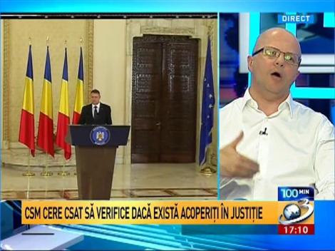 100 de minute. CSM cere CSAT să verifice dacă există acoperiţi &icirc;n justiţie