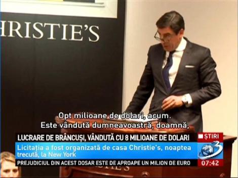Lucrare de Br&acirc;ncuşi, v&acirc;ndută cu 8 milioane de dolari