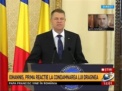 Iohannis, prima reacţie la condamnarea lui Dragnea