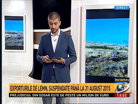 Income: Exporturile de lemn, suspendate până la 31 august 2015