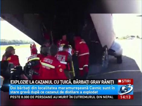 2 răniţi grav după ce cazanul cu ţuică a explodat