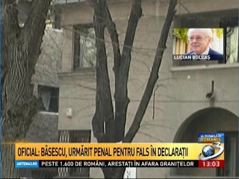 Oficial: Băsescu, urmărit penal pentru fals &icirc;n declaraţii