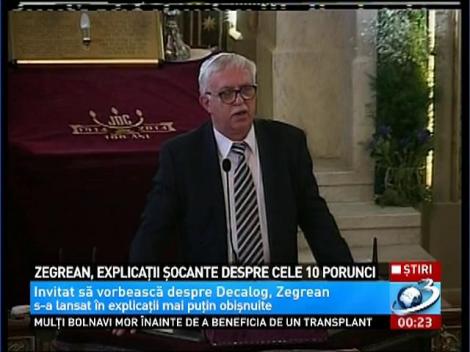 Zegrean, explicaţii şocante despre cele 10 porunci