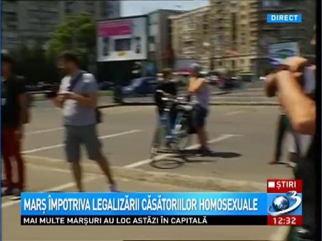 Marş &icirc;mpotriva legalizării căsătoriilor homosexuale