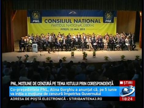 PNL, moţiune de cenzură pe tema votului prin corespondenţă