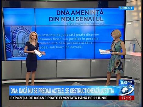 100 de Minute: DNA somează Senatul să predea acte din 2014-2015 până mâine