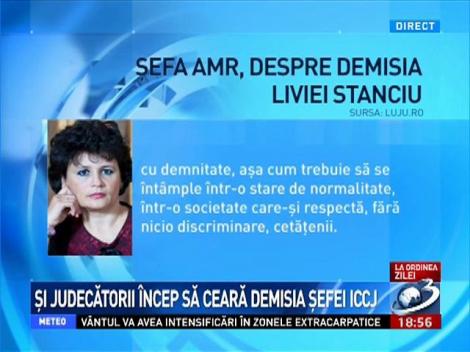 Şefa AMR, despre demisia Liviei Stanciu