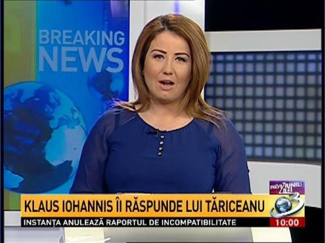 Klaus Iohannis &icirc;i răspunde lui Tăriceanu