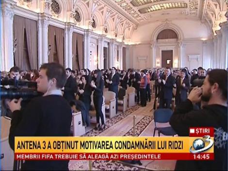 Antena 3 a obținut motivarea condamnării lui Ridzi