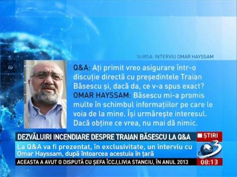 Dezvăluiri incendiare despre Traian Băsescu la Q&A