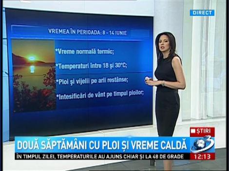 Două săptăm&acirc;ni cu ploi şi vreme caldă