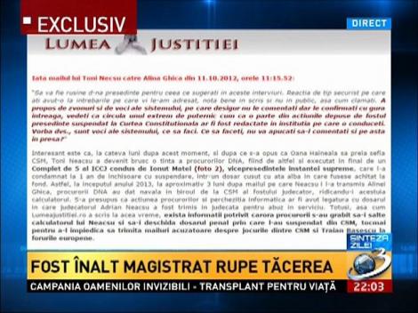 Sinteza zilei: Judecătorul Horaţiu Dumbravă rupe tăcerea