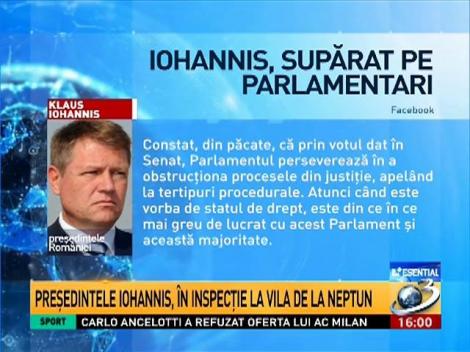 Ce a făcut preşedintele Iohannis după ce s-a supărat pe parlamentari