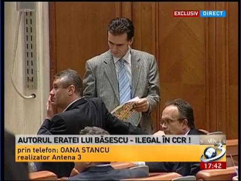 Secvenţial. Autorul eratei lui Băsescu - ilegal &icirc;n CCR. Cum comentează Oana Stancu