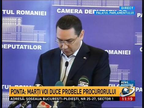 Ponta: Sunt nevinovat, dar voi merge &icirc;n faţa procurorilor
