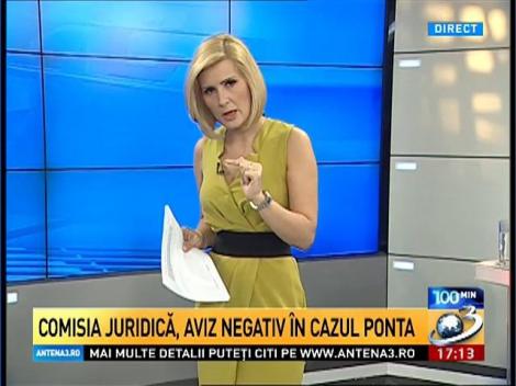 100 de minute. Comisia Juridică, aviz negativ &icirc;n cazul Ponta