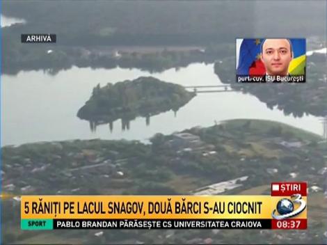 5 răniţi pe lacul Snagov după ce două bărci s-au ciocnit