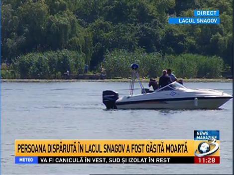 Persoana dispărută în lacul Snagov a fost găsită moartă