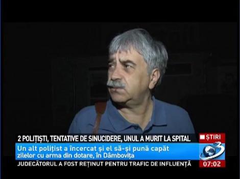 Doi poliţişti au &icirc;ncercat să se sinucidă. Unul dintre ei a murit la spital