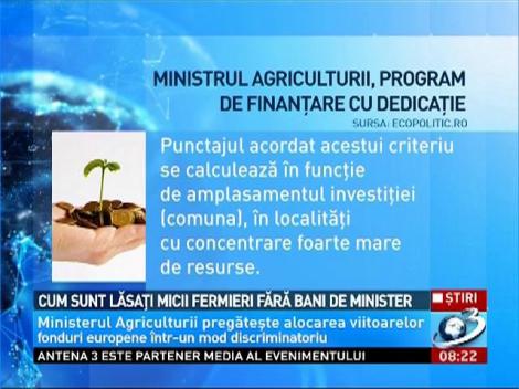 Cum sunt lăsaţi micii fermieri fără bani de Minister