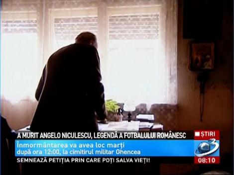 A murit Angelo Niculescu, legendă a fotbalului rom&acirc;nesc