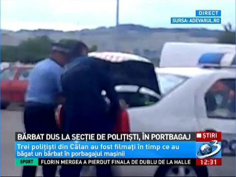 Bărbat dus la secţie de poliţişti, în portbagaj