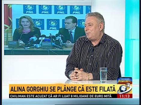 Alina Gorghiu se pl&acirc;ngă că este filată