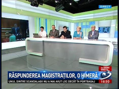 La Ordinea Zilei: Răspunderea magistraţilor, o himeră