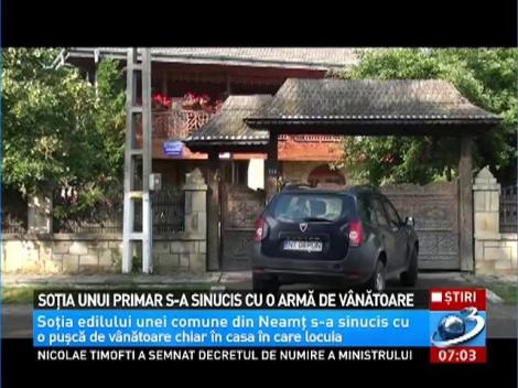 Soţia unui primar s-a sinucis cu o armă de v&acirc;nătoare