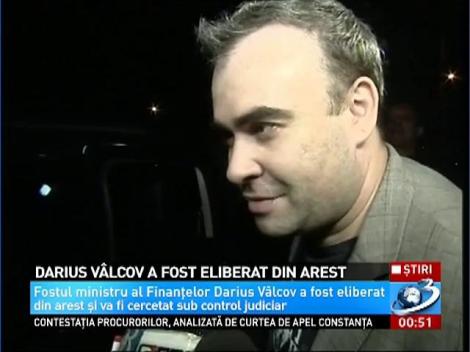 Darius Vâlcov a fost eliberat din arest