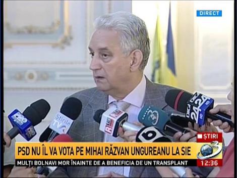 Ilie S&acirc;rbu, despre nominalizarea lui Mihai Răzvan Ungureanu ca şef al SIE