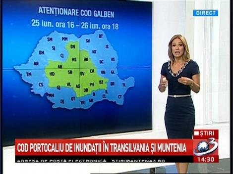 COD PORTOCALIU de inundaţii în Transilvania şi Muntenia