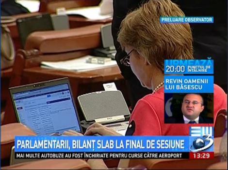 Ediţie de Weekend: Parlamentarii, bilanţ slab la final de sesiune